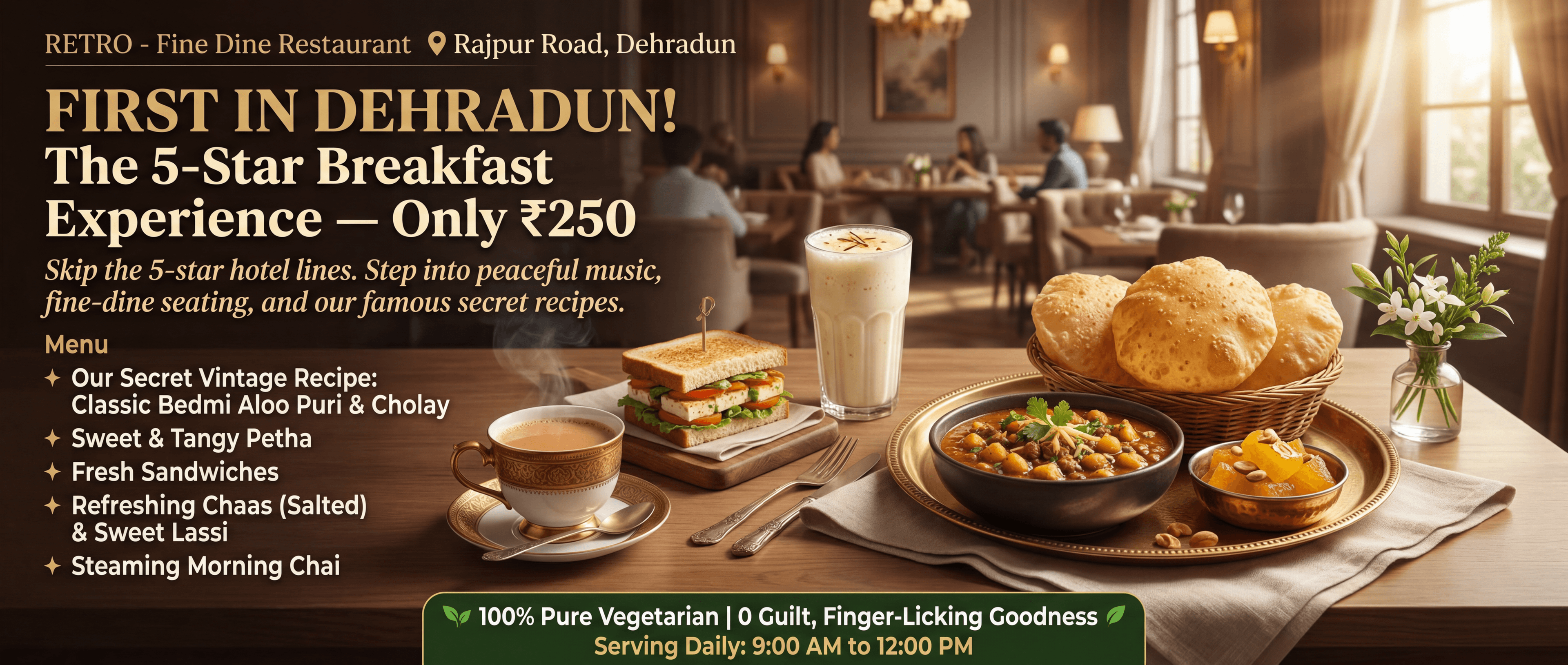 Stylized Retro Fine Dine ambient artwork